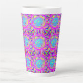 Hippie Retro erfrischt abstrakte Kunst Milchtasse (Vorderseite)
