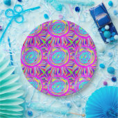 Hippie Retro erfrischt abstrakte Kunst Pappteller (Party)
