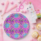 Hippie Retro erfrischt abstrakte Kunst Pappteller (Party)