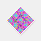 Hippie Retro erfrischt abstrakte Kunst Serviette (Ecke)