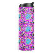 Hippie Retro erfrischt abstrakte Kunst Thermosbecher (Nach links gedreht)