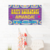 Hippie Retro Gefärbte Krawatte Pensionskurs Party Banner (Insitu)
