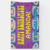 Hippie Retro Gefärbte Krawatte Pensionskurs Party Banner (Vertikal)