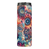 Hippie Retro Krawatte-Dye Mit Monogramm Thermosbecher (Rückseite)
