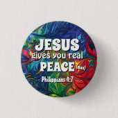 HIPPIE RETRO PSYCHEDELIC Scripting Personalisiert Button (Vorderseite)