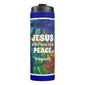 HIPPIE RETRO PSYCHEDELIC Scripting Personalisiert Thermosbecher (Vorderseite)