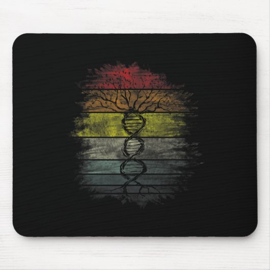 Hippie Retrowave Vintage Baumumarmer Goa Gothic Re Mousepad (Vorne)