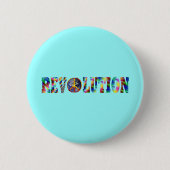 Hippie-Revolution Button (Vorderseite)