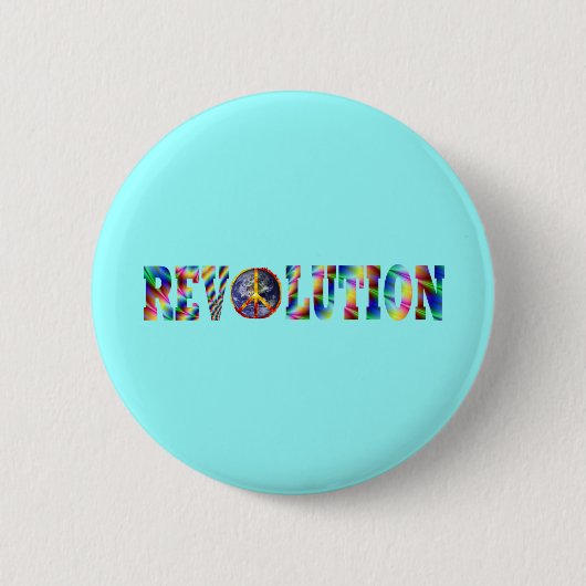 Hippie-Revolution Button (Vorderseite)