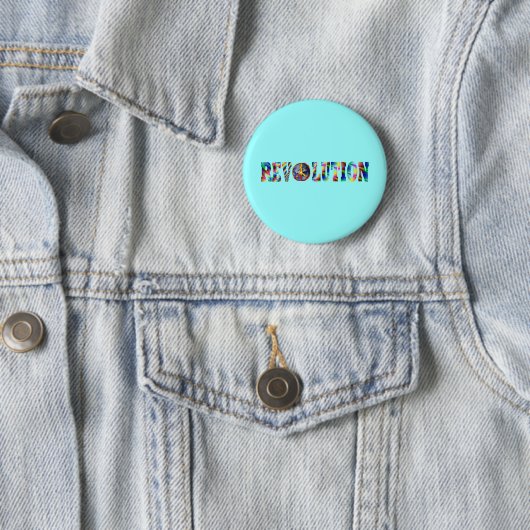 Hippie-Revolution Button (Beispiel)