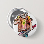 Hippie Santa Button (Vorne & Hinten)