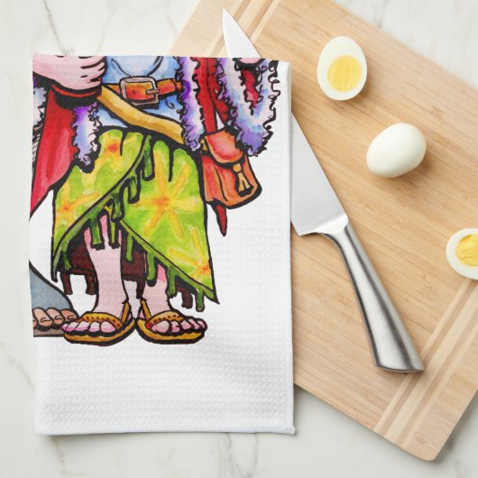 Hippie Santa Coupe Geschirrtuch (Viertel Falte)