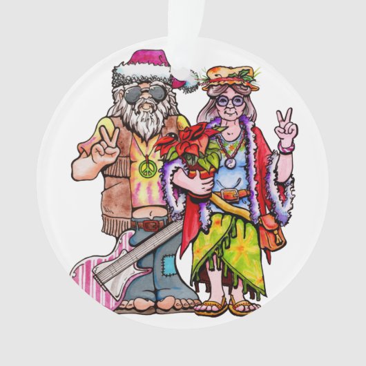 Hippie Santa Coupe Ornament (Vorderseite)