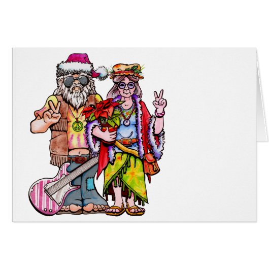 Hippie Santa Couple (Vorderseite (Horizontal))