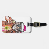 Hippie Santa Gepäckanhänger (Vorderseite horizontal)