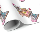 Hippie Santa Geschenkpapier (Rolleneckpunkt)