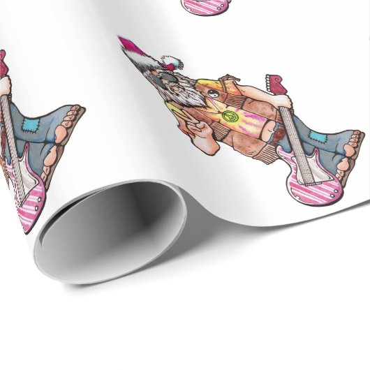 Hippie Santa Geschenkpapier (Rolleneckpunkt)