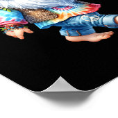 Hippie Santa Grafik für Frauen Männer Kinder Weihn Poster (Ecke)