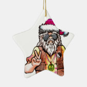 Hippie Santa Keramikornament (Rechts)