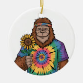 Hippie Sasquatch Keramik Ornament (Vorne)