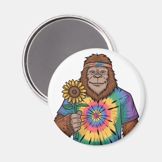Hippie Sasquatch Magnet (Vorderseite/Rückseite)