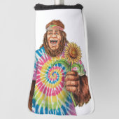 Hippie Sasquatch mit Sonnenblume Golf Headcover (Rotieren 90)