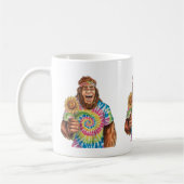 Hippie Sasquatch mit Sonnenblume Kaffeetasse (Links)