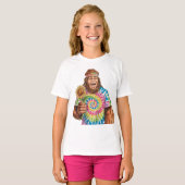 Hippie Sasquatch mit Sonnenblume T-Shirt (Vorne ganz)