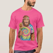 Hippie Sasquatch mit Sonnenblume T-Shirt (Vorderseite)