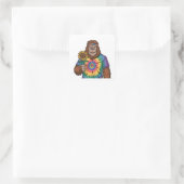 Hippie Sasquatch Quadratischer Aufkleber (Tasche)