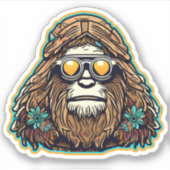 Hippie Sasquatch Vinyl Aufkleber (Vorderseite)