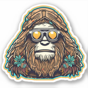 Hippie Sasquatch Vinyl Aufkleber