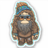 Hippie Sasquatch Vinyl Aufkleber (Vorderseite)