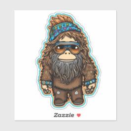 Hippie Sasquatch Vinyl Aufkleber