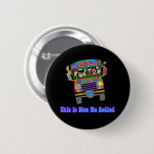 Hippie-Schulbus Button (Vorne & Hinten)