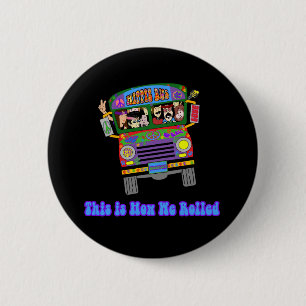 Hippie-Schulbus Button