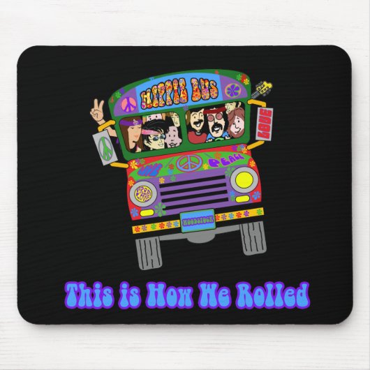Hippie-Schulbus Mousepad (Vorne)