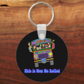 Hippie-Schulbus Schlüsselanhänger (Vorderseite)