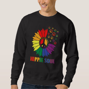 Hippie-Seele Gänseblümchen Friedenssymbol Blume Fü Sweatshirt