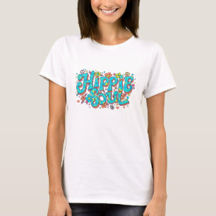 HIPPIE-SEELEN (TÜRKIS SCHRIFTART) T-SHIRT