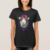 Hippie Sheep Lamb Tie Dye Peace Sign Psychedelic F T-Shirt (Vorderseite)