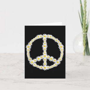 Hippie Sign Blume Anti-War Logo Daisies Peace Si Karte
