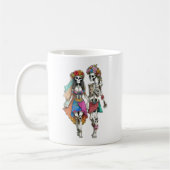 Hippie Skeleton Couple Kaffeetasse (Links)