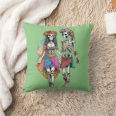 Hippie Skeleton Couple Kissen (Decke)