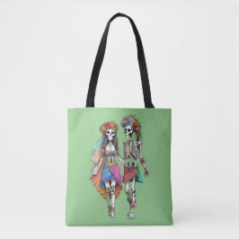 Hippie Skeleton Couple Tasche
