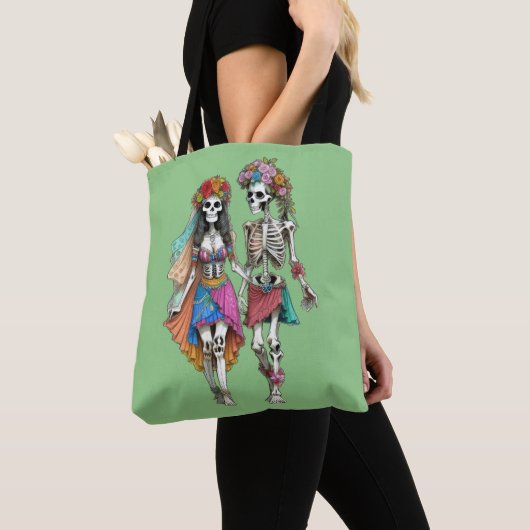 Hippie Skeleton Couple Tasche (Von Nahem)