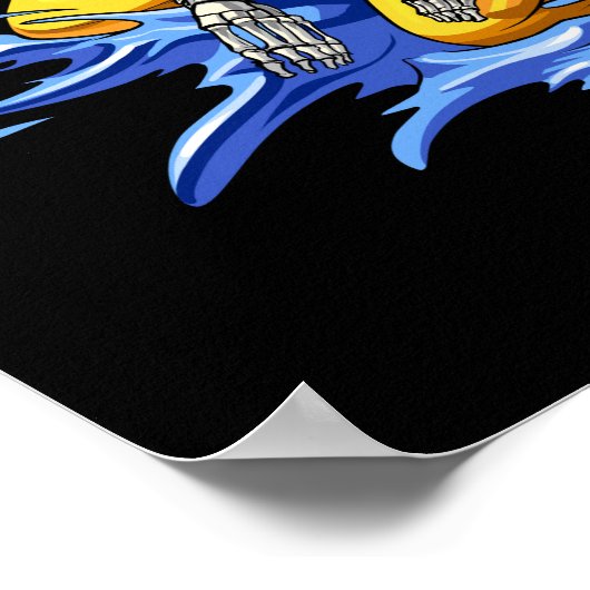 Hippie Skeleton Summer Poster (Ecke)