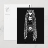 Hippie Skull der Liebe Postkarte (Vorne/Hinten)