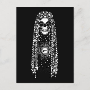 Hippie Skull der Liebe Postkarte