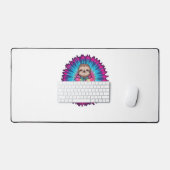 Hippie Sloth Peace Sign Krawatte-Dy Schreibtischunterlage (Tastatur & Maus)